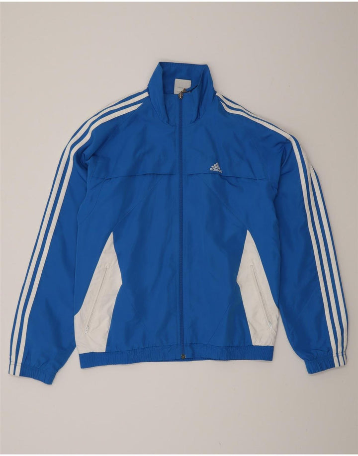 Adidas Ανδρικό μπουφάν βροχής UK 36/38 Small Blue Colorblock Polyester