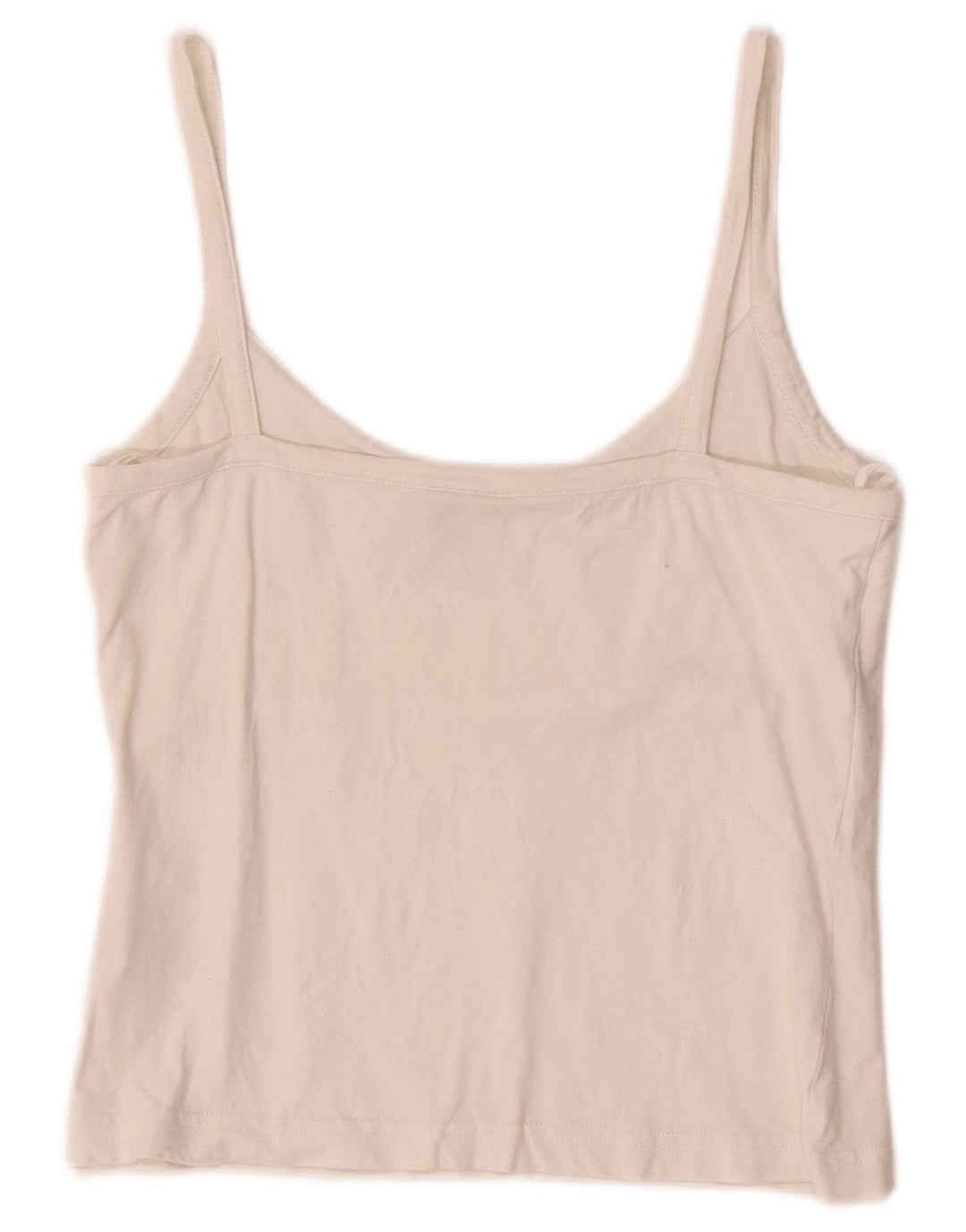 ADIDAS Γυναικείο Crop Cami Top UK 12 Medium Off White Βαμβακερό