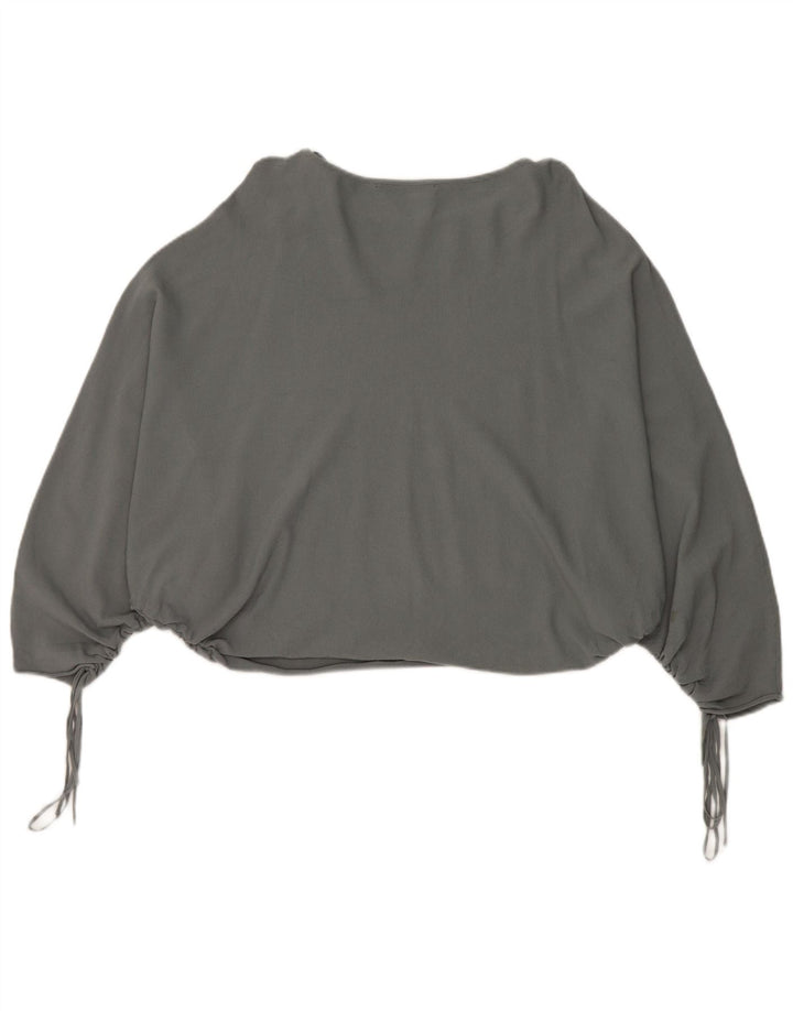 Zara γυναικεία μπλούζα μπλούζα τοπ UK 14 Medium Grey