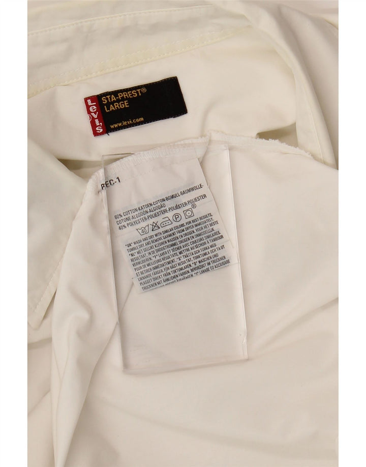 Ανδρικό πουκάμισο LEVI'S μεγάλο λευκό βαμβακερό