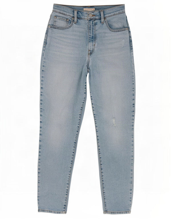 Levi's Womens Mom Distressed ψηλόμεσο τζιν W28 L29 Μπλε βαμβακερό