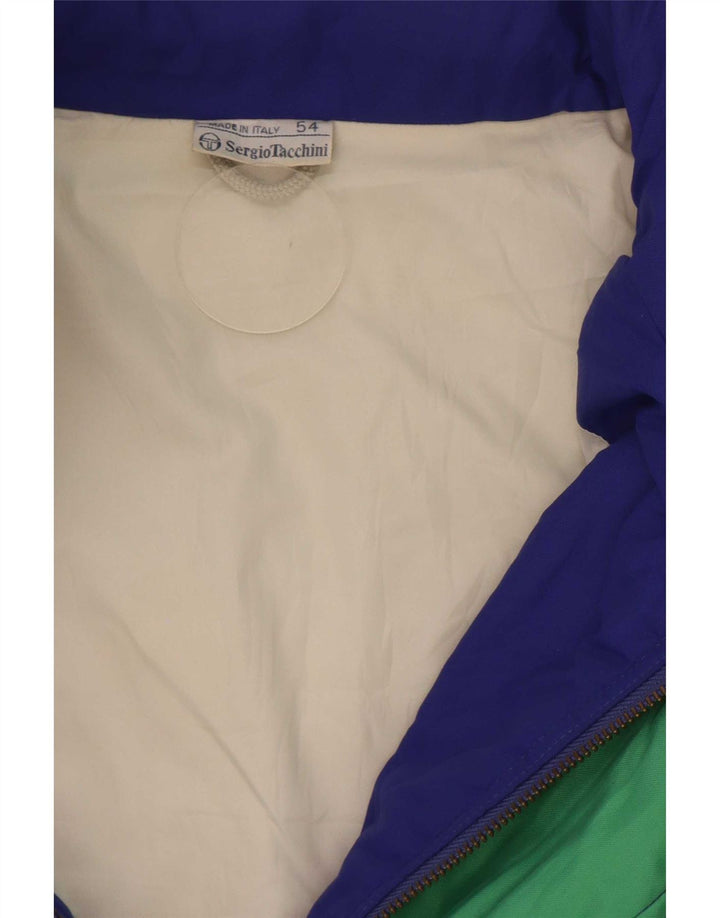 Sergio Tacchini Ανδρικό μπουφάν σκι με κουκούλα IT 54 2XL Blue Colourblock Polyamide