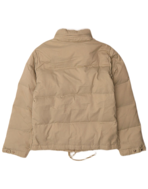 Zara Γυναικείο μπουφάν με κουκούλα EU 38 Small Beige Polyester