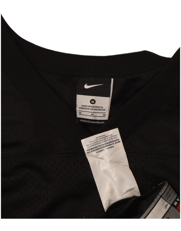 Γυναικείο T-Shirt NIKE Top UK 14 Medium Μαύρο Πολυεστέρας