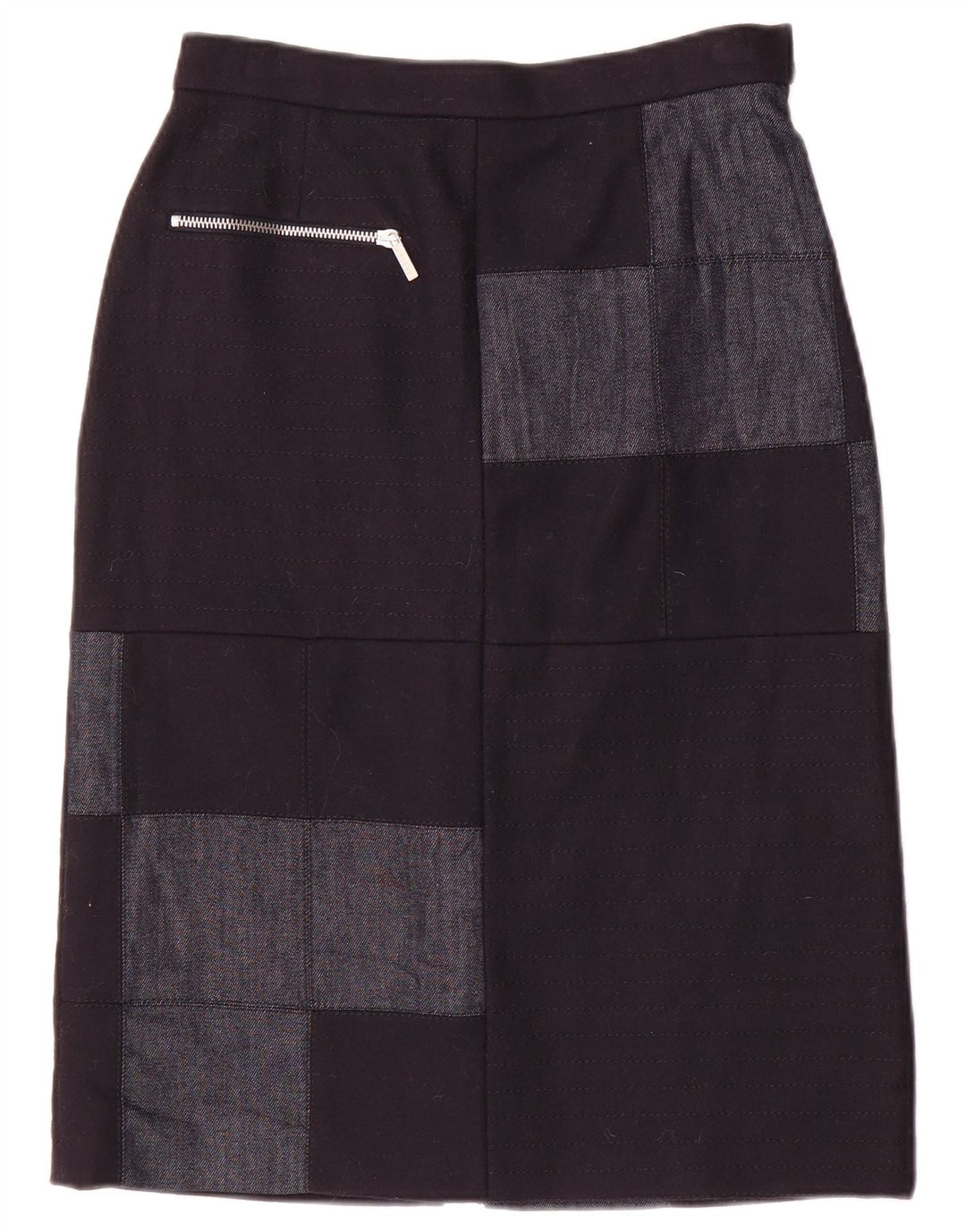 Iceberg Γυναικεία Midi Φούστα IT 40 Small W26 Navy Blue Patchwork Nylon