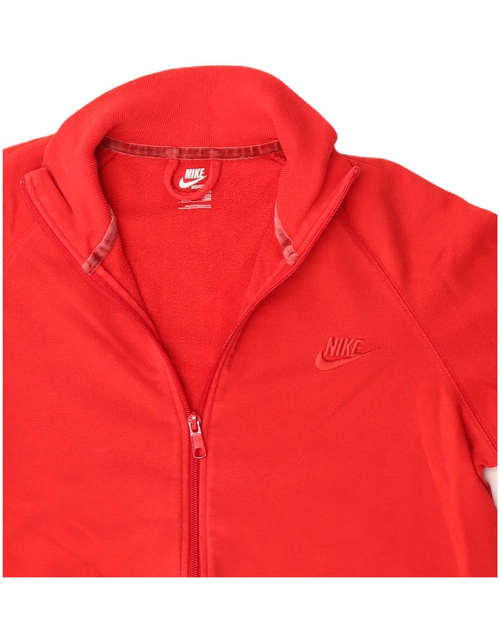 Γυναικεία φόρμα NIKE Top Jacket UK 16 Large Red Cotton
