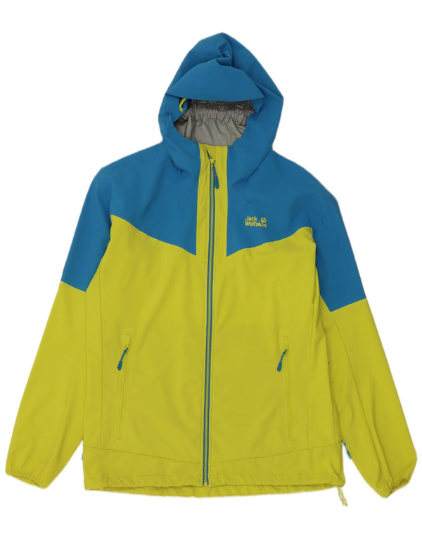 Jack Wolfskin Ανδρικό μπουφάν βροχής με κουκούλα UK 42 μεγάλο κίτρινο χρώμα