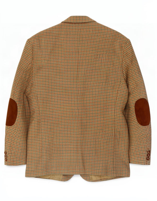 Vintage Ανδρικό σακάκι με 2 κουμπιά σακάκι IT 52 XL Πράσινο μαλλί Houndstooth