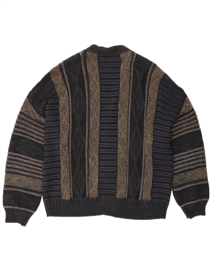 Ανδρικό πουλόβερ Fiume Cardigan IT 50 Medium Navy Blue Argyle/Diamond Acrylic