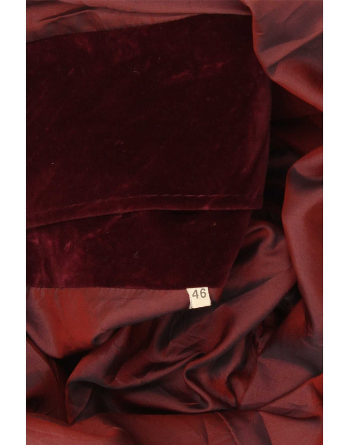Vintage Γυναικείο Βελούδινο Πανωφόρι IT 46 Large Βουργουνδί