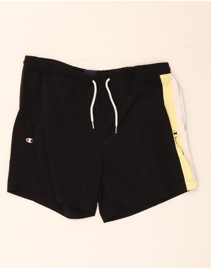 Champion Ανδρικό Αθλητικό Σορτς Μεγάλο Μαύρο Χρώμα Nylon