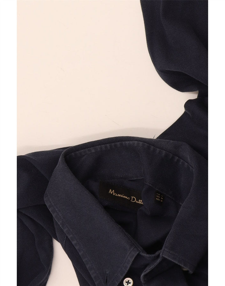 Ανδρικό πουκάμισο Massimo Dutti, μεσαίο ναυτικό μπλε