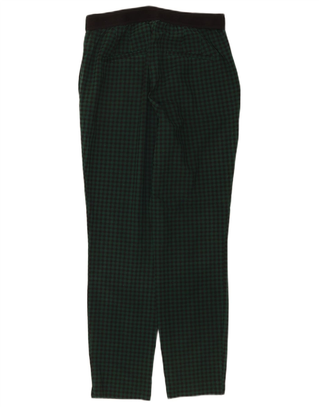 Zara Γυναικείο Slim παντελόνι Chino Medium W28 L26 Green Check Polyester