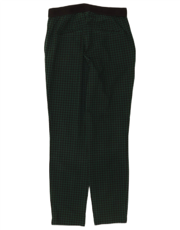 Zara Γυναικείο Slim παντελόνι Chino Medium W28 L26 Green Check Polyester