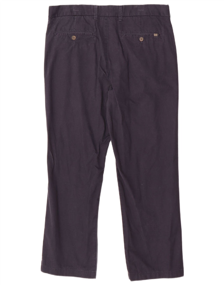 Marks & Spencer Ανδρικό κανονικό παντελόνι Chino W36 L29 Navy Blue Cotton