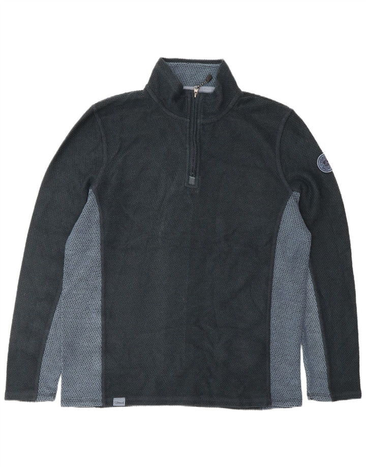 WEIRD FISH Ανδρικό φούτερ με φερμουάρ Jumper XL Navy Blue Colourblock