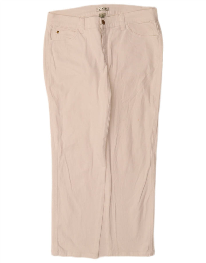 Γυναικείο ίσιο τζιν Orvis US 10 Large W30 L28 Λευκό βαμβακερό