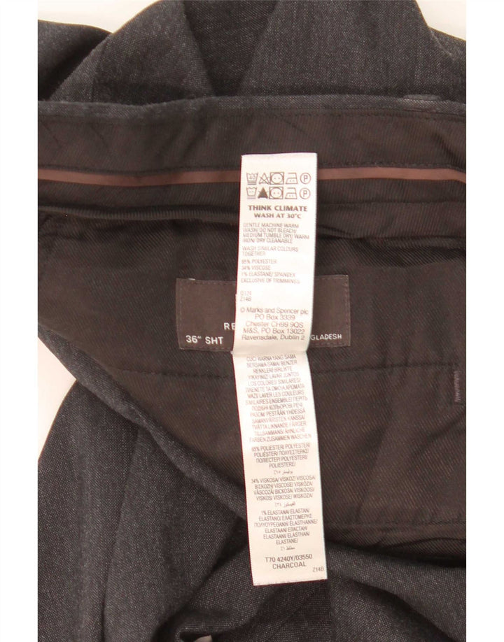 Ανδρικό ίσιο παντελόνι Chino Marks & Spencer W36 L29 με γκρι φλύκταινες