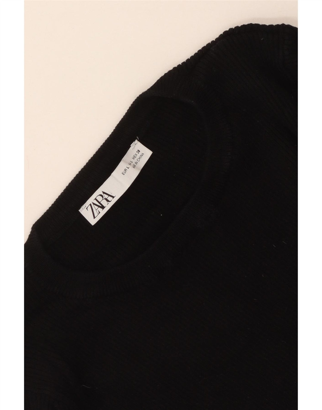 Zara Γυναικείο τοπ μακρυμάνικο UK 14 Large Μαύρο