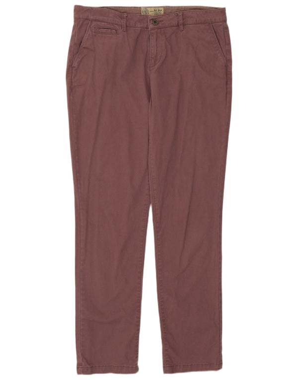 Fat Face Γυναικείο λεπτό παντελόνι Chino UK 14 Μεγάλο W34 L31 Μωβ βαμβακερό