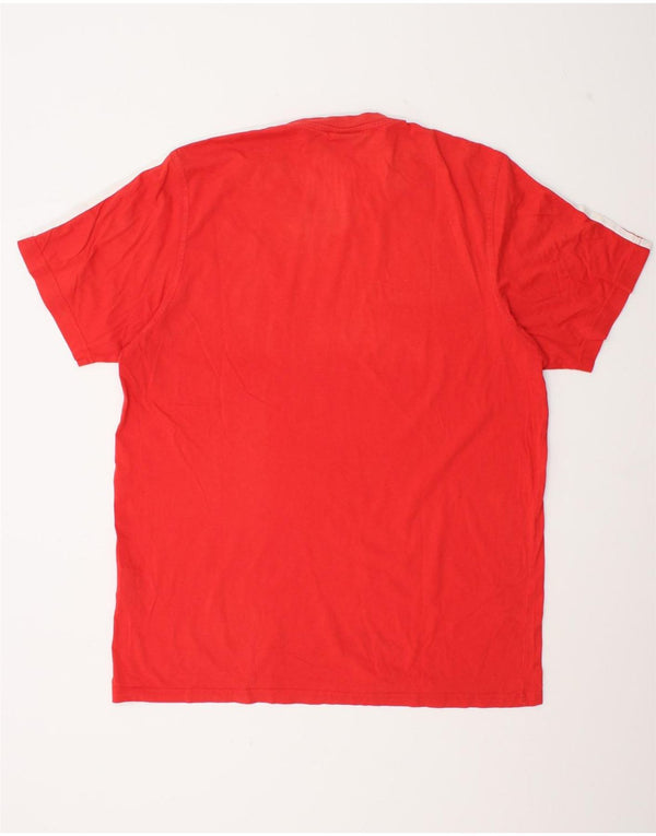 Ανδρικό γραφικό T-Shirt Adidas Top UK 46/48 XL κόκκινο βαμβακερό