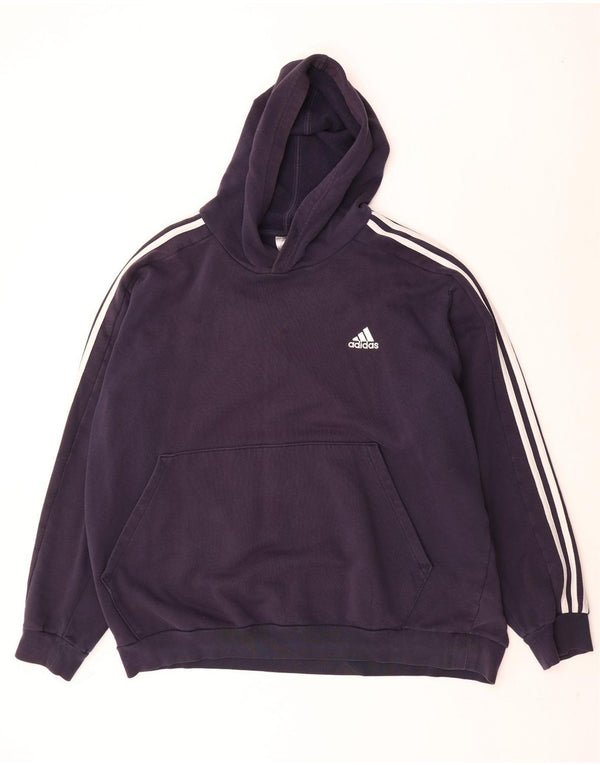 Adidas Ανδρικό Hoodie Jumper 2XL Navy Blue Cotton