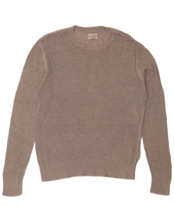 Ανδρικό πουλόβερ All Saints See Through Boat Neck Jumper Μεγάλο γκρι βαμβακερό