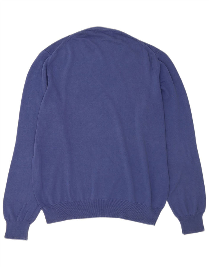 Ανδρικό πουλόβερ Zara Crew Neck Jumper Large Blue