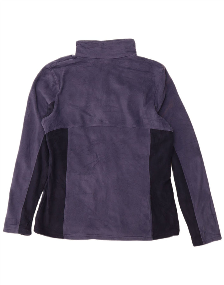 COLUMBIA Womens Fleece Jacket UK 18 XL Blue Colourblock Polyester