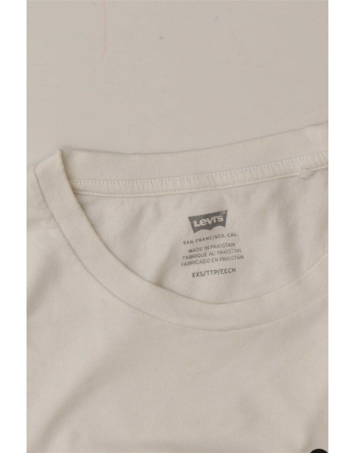 Γυναικείο γραφικό μπλουζάκι Levi's Oversized Top UK 2 2XS Λευκό