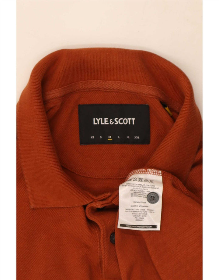 Ανδρικό πουκάμισο πόλο Lyle & Scott, μεσαίο πορτοκαλί βαμβακερό