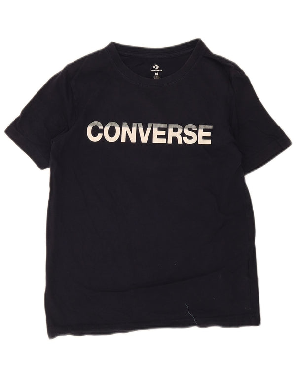 Μπλουζάκι Converse Boys κανονικό γραφικό μπλουζάκι 10-11 ετών, μπλε βαμβακερό