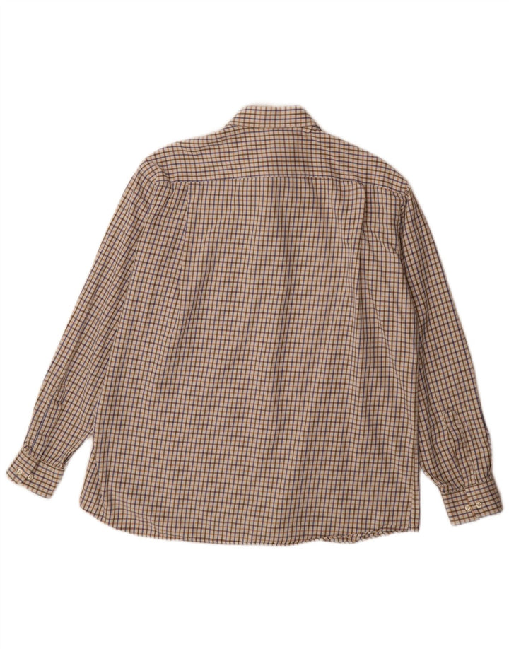 Ungaro Ανδρικό πουκάμισο Classic Fit XL Μπέζ Check