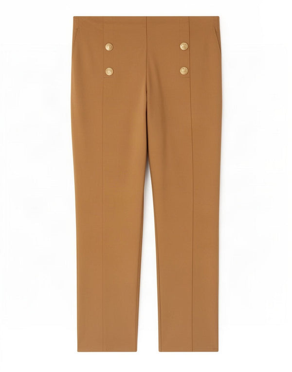 Zara Γυναικείο Ψηλόμεσο Κόψιμο Παντελόνι 2XL W34 L25 Μπεζ