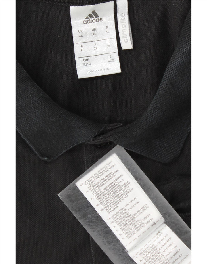 Ανδρικό πουκάμισο ADIDAS Climalite Polo XL Μαύρο βαμβακερό