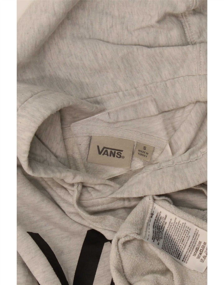 Ανδρικό γραφικό κουκούλα Vans από βαμβακερό μικρό γκρι χρώμα