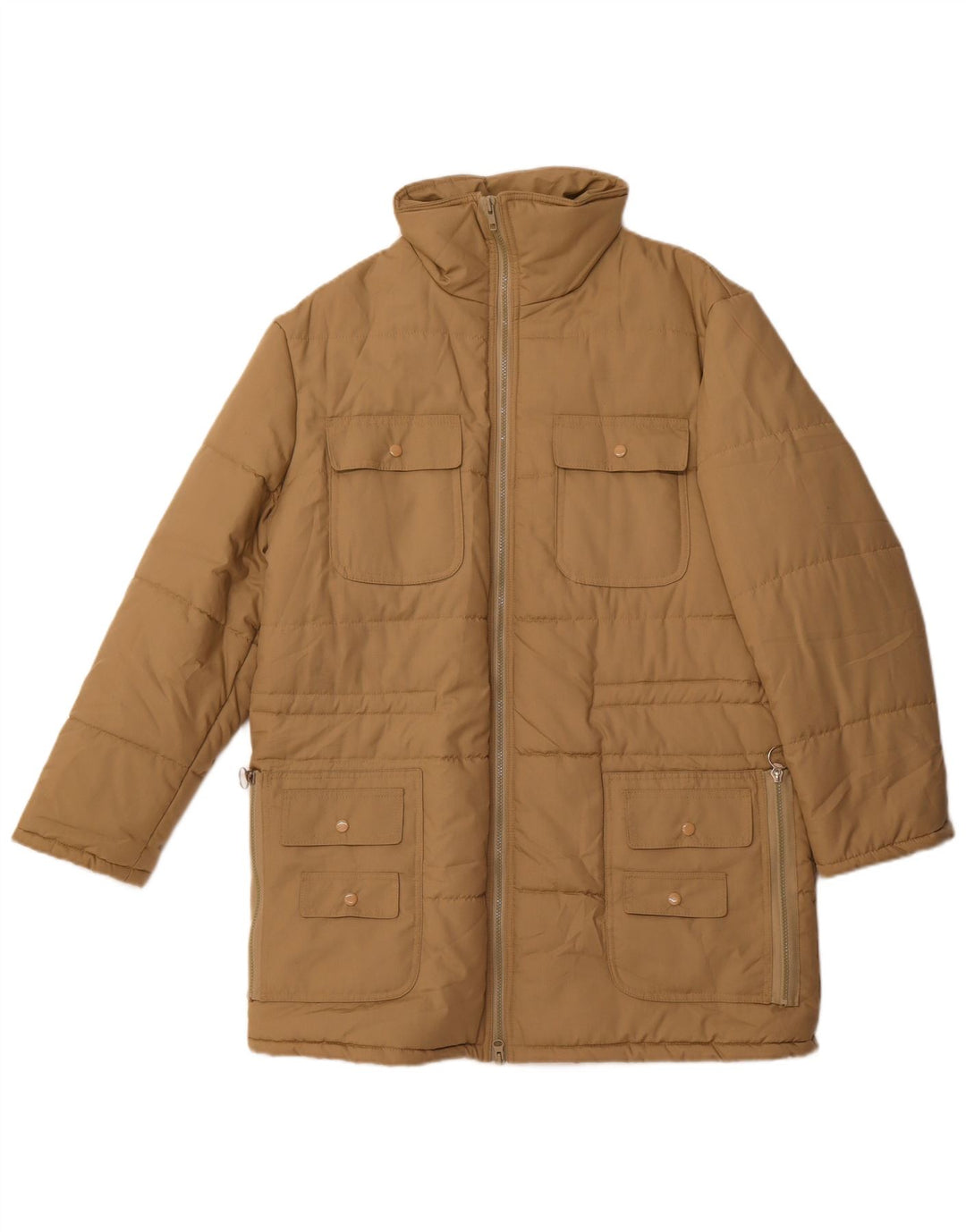 Vintage Ανδρικό παλτό UK 36 Small Beige Polyester