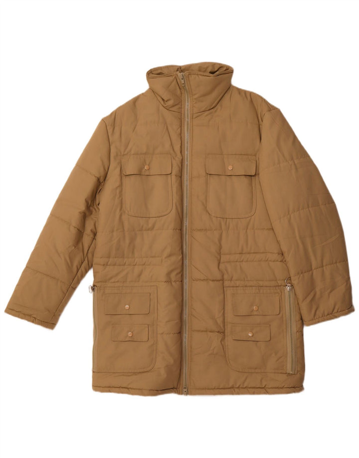 Vintage Ανδρικό παλτό UK 36 Small Beige Polyester