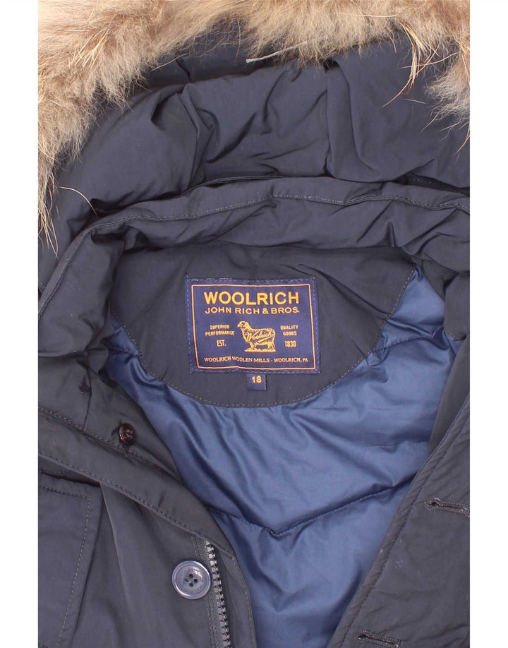 Μπουφάν Woolrich Baby Boys με κουκούλα με επένδυση 12-18 μηνών Navy Blue Polyester