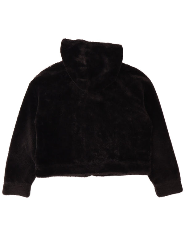 UGG Γυναικείο Fleece Jacket με κουκούλα UK 14 Medium Μαύρο Πολυεστέρας