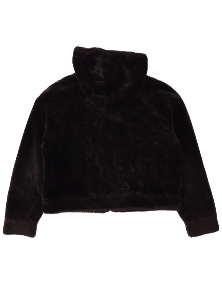 UGG Γυναικείο Fleece Jacket με κουκούλα UK 14 Medium Μαύρο Πολυεστέρας
