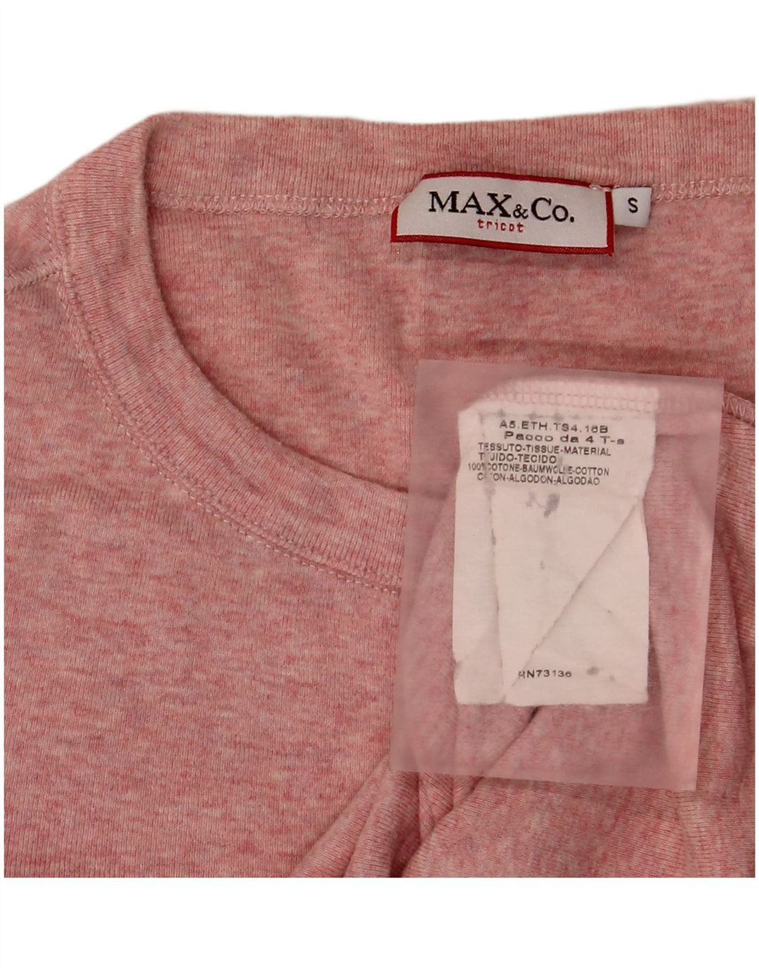 Max & Co. Γυναικείο τοπ μακρυμάνικο UK 10 Small Pink Cotton