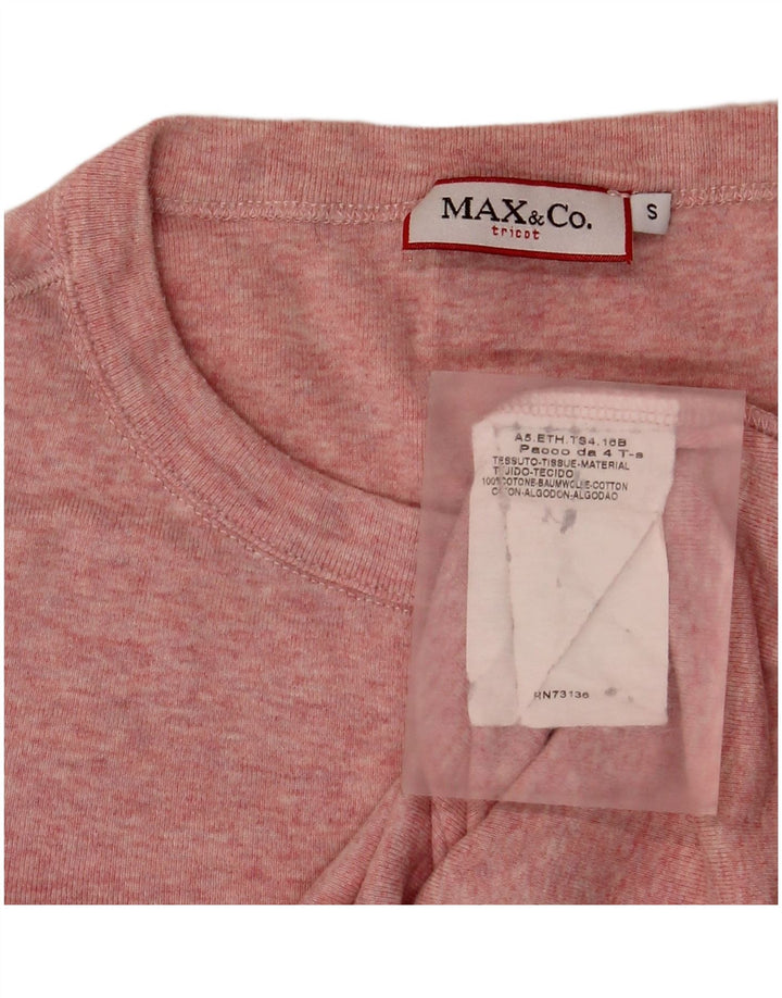 Max & Co. Γυναικείο τοπ μακρυμάνικο UK 10 Small Pink Cotton