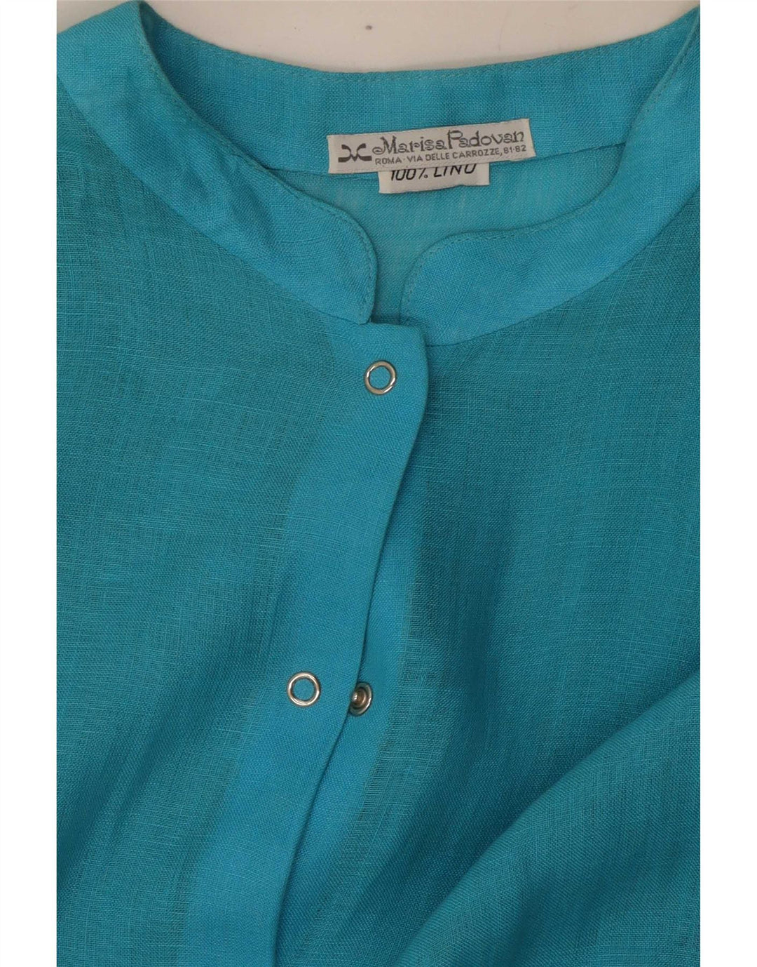 Γυναικείο φόρεμα παραλίας Marisa Padovan One Size Blue Tie Dye Λινό
