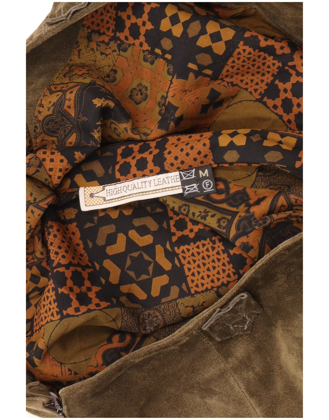 Vintage Γυναικεία Suede Φούστα Medium W32 Χακί δέρμα