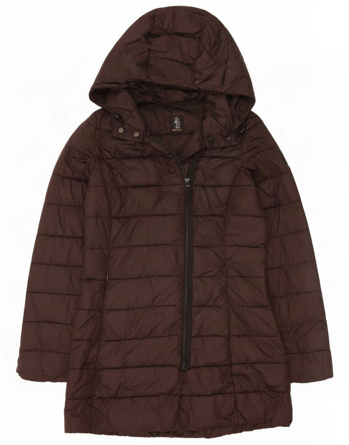 Refrigue Γυναικείο μπουφάν με κουκούλα UK 10 Small Brown