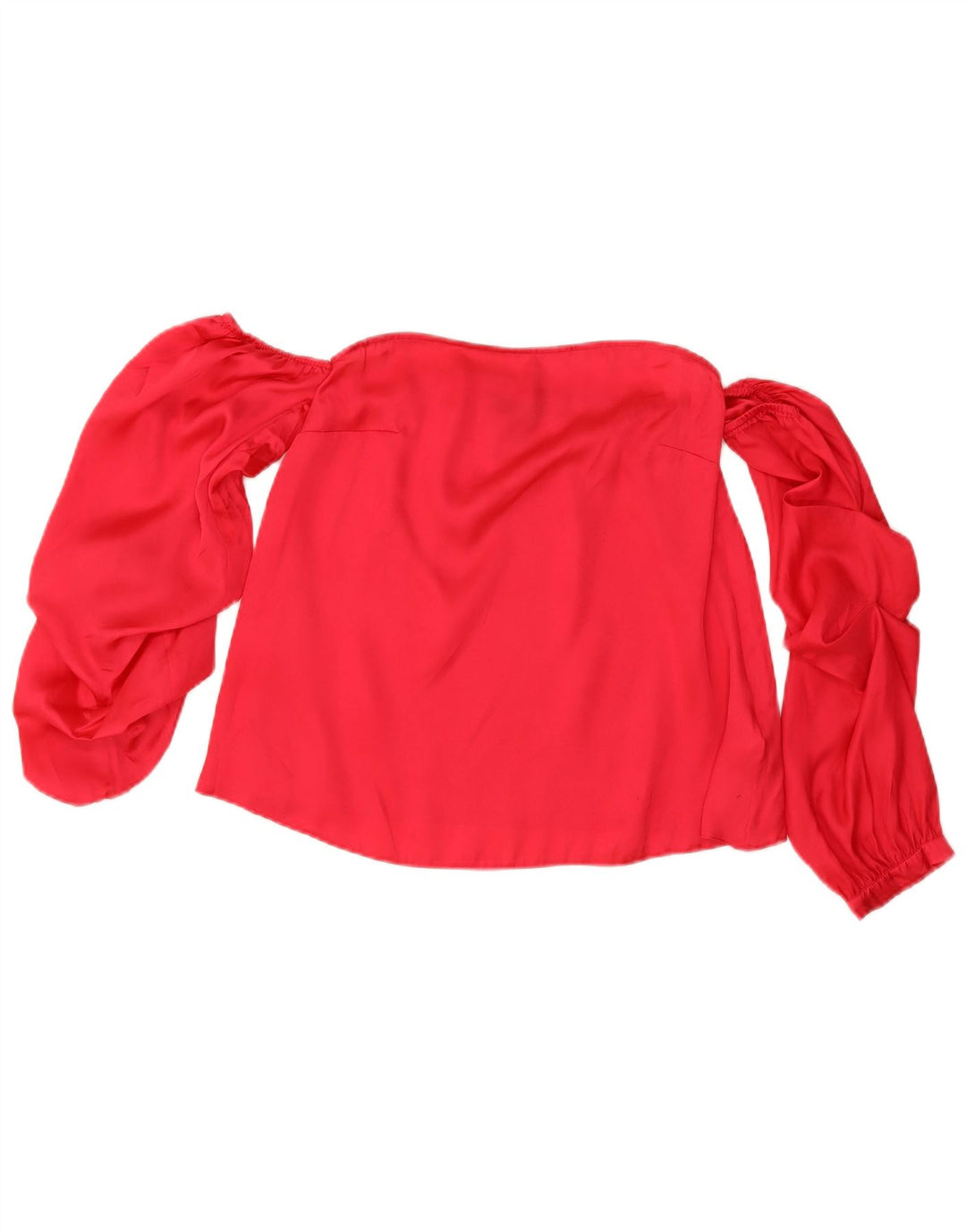 Lipsy Womens Off Shoulder Top 10 Small Red Polyester