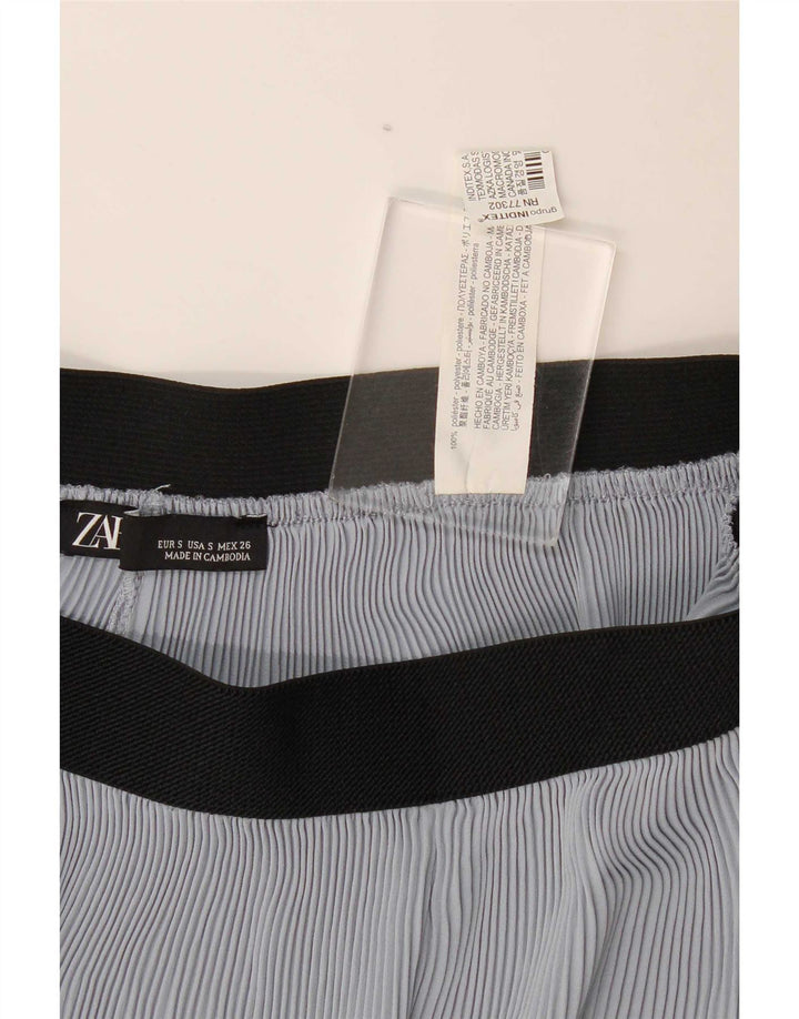 Zara Γυναικείο Παντελόνι Capri Cullotes Small W26 L22 Blue Polyester