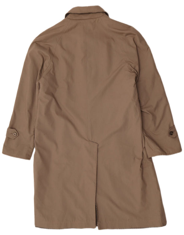 Vintage Ανδρικό αναστρέψιμο πανωφόρι UK 40 Large Beige Check Polyester