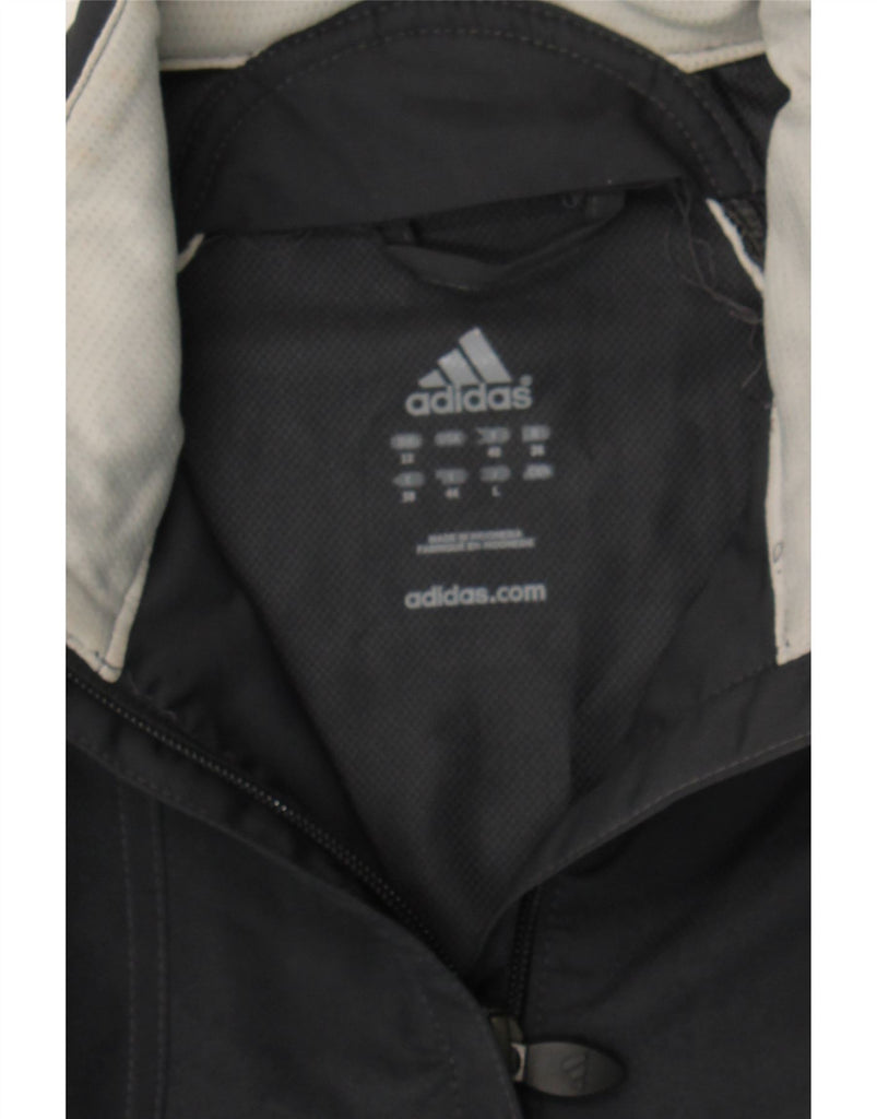 ADIDAS Womens Clima Proof Windbreaker Jacket UK 12 Medium Navy Blue Vintage Adidas and Second-Hand Adidas from Messina Hembry 
